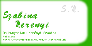 szabina merenyi business card