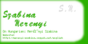 szabina merenyi business card